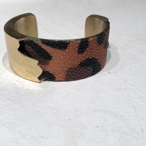 Leopard print Rustic Cuff bracelet